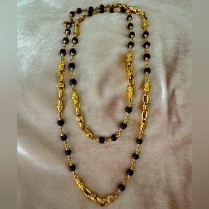 St. John’s Elegant Gold and Black Necklace